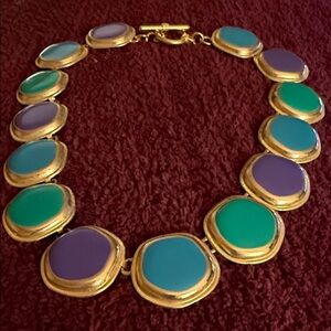 Elegant Gold and Multicolor Necklace